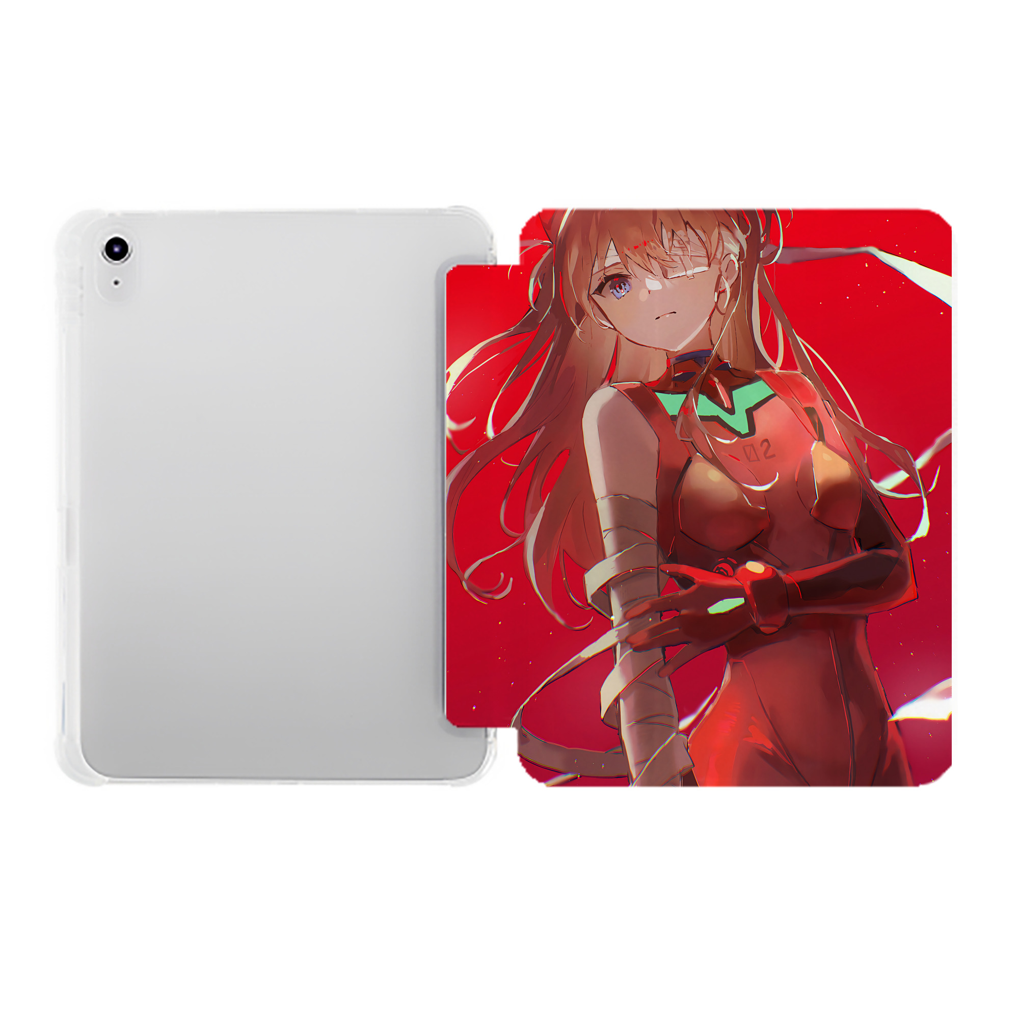 （画像用） EVA 新世紀エヴァンゲリオン IPad ケース ペン収納付き 三つ折りスタンド PUレザー×シリコン 対応機種9.5/10.5/10.9インチ